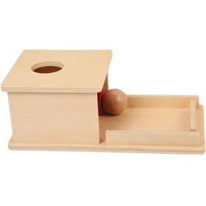 Wooden Ball Drop Toy/ Object Permanence Toy